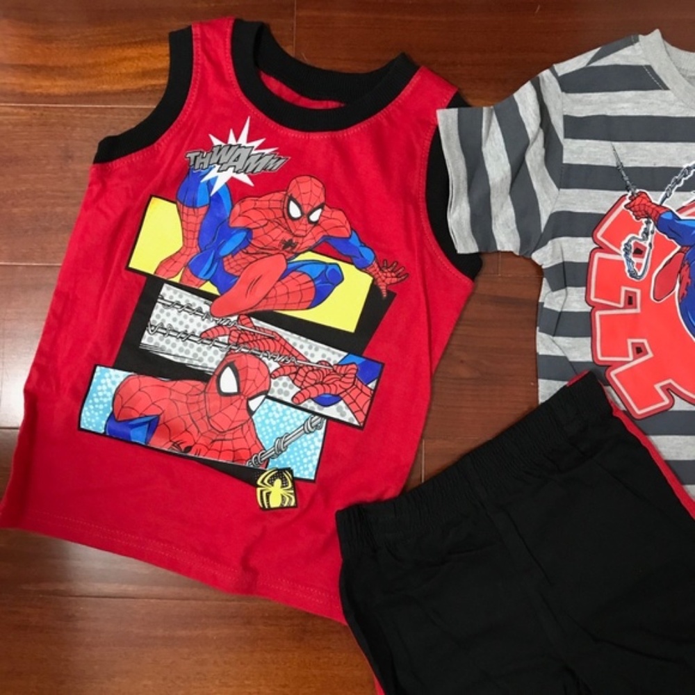 SPIDER-MAN WEB HEAD TODDLER 3 PIECE SHIRT - Picture 2 of 7